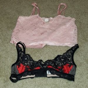 Victoria's secret lot of 2 lingerie bras crop top